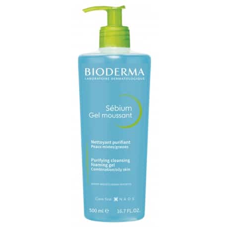 BIODERMA SEBIUM GEL MOUSSANT 500ML AVEC POMPE