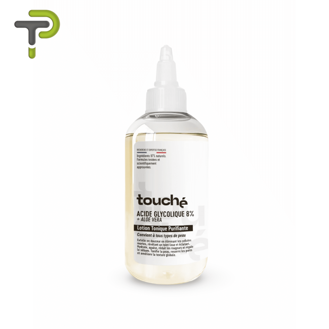 Touché+ Lotion Tonique Purifiante – Acide Glycolique 8% & Aloe Vera