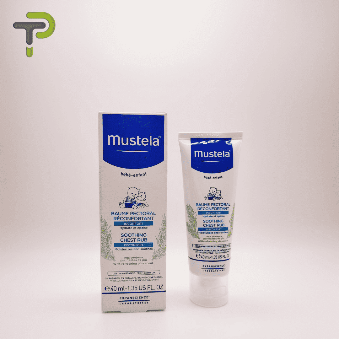 Baume Pectoral Mustela pour Bébé : Hydratation Apaisante et Confort Respiratoire 40ml